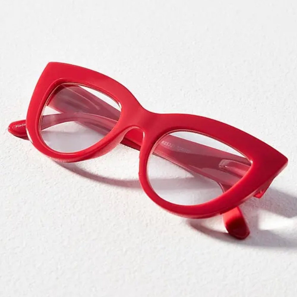 Anthropologie Red Cat-Eye Sunglasses